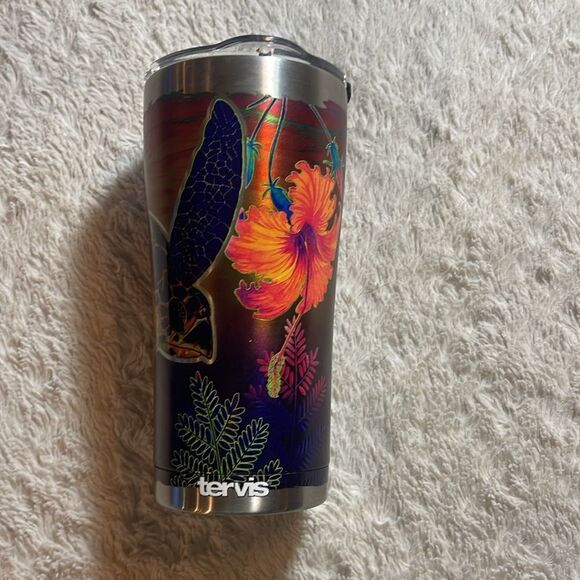 Guy Harvey neon turtle 20 ounce stainless tervis with lid - Picture 3 of 6